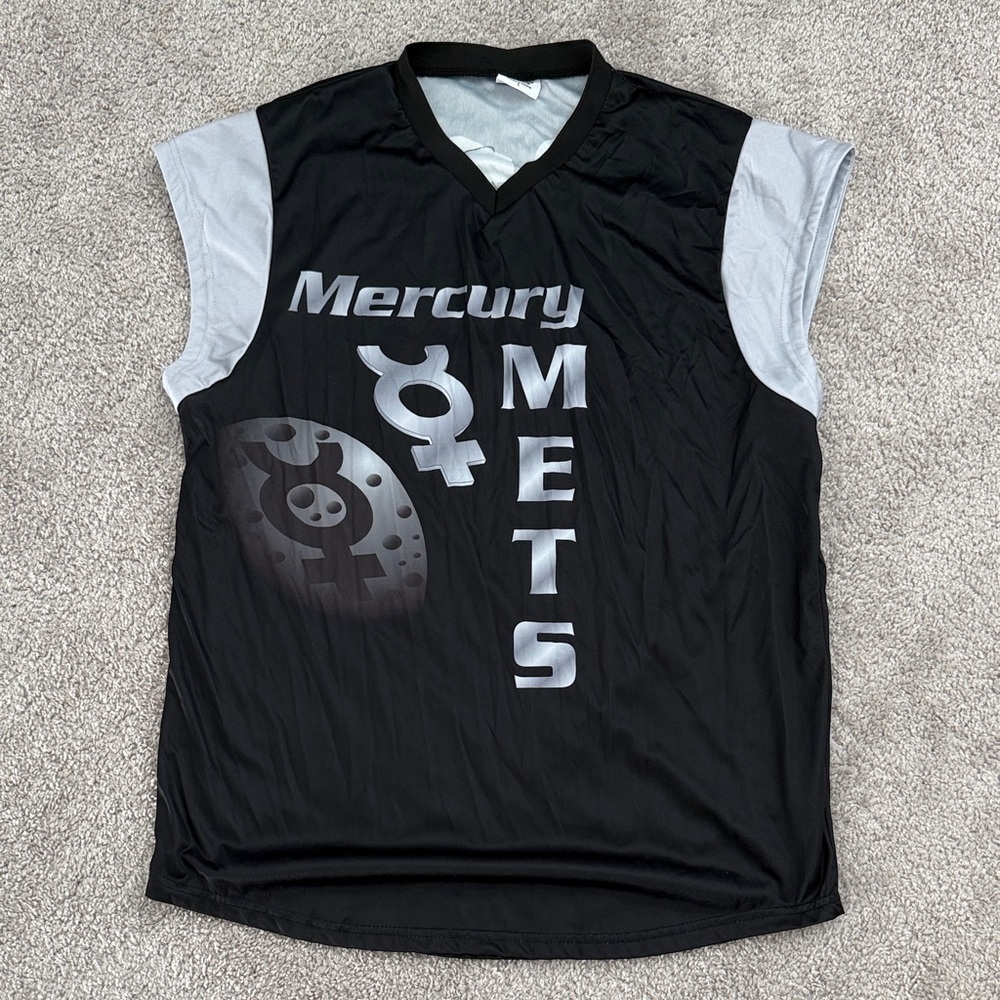 Mercury Mets Black and Gray Men's Jersey